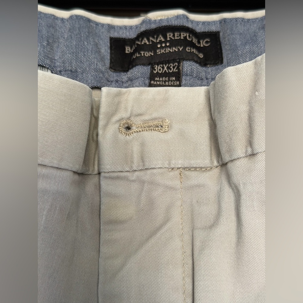 Banana Republic Slim Fit Chinos in Light Taupe - Picture 3 of 9
